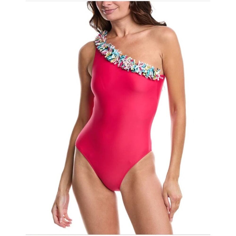 Summersalt Women's The Confetti Sidestroke Pink One-Piece Size 16‎